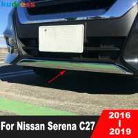 For Nissan Serena C27 2016 2017 2018 2019 Chrome Car Front Bottom Bumper Cover Trim Grille Molding Strip Exterior Accessories