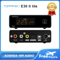 TOPPING E30 II lite Decoder AK4493S DAC USB Hi-Res Audio DSD512 768k XMOS XU208 Touch Operation with Remote Control Preamp DAC