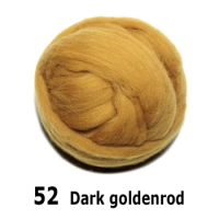 handmade Wool Felt for felting 50g Dark Goldenrod Perfect in Needle Felt 52#