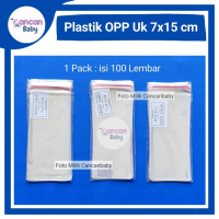 Plastik OPP Bening 6x15 7x15 8x15 9x15 Seal Lem isi 100 untuk Uang Kertas Roti Sendok Garpu