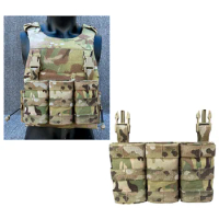 Tactical Hunting Vest 762 Quick Pull Triple Attack Front Panel， LV119 FCPC FCSK Expansion Conversion Triple Magazine Bag