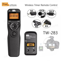 Pixel TW-283 Wireless Timer Remote Control Shutter Release (DC0 DC2 N3 E3 S1 S2) Cable For Canon Nikon Sony Camera TW283