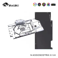 Bykski Water Block For ASUS RTX3090 3080 3080Ti STRIX/EVA Card Full Cover Water Cooler With Backplate ,N-AS3090STRIX-X-V4