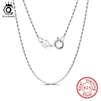 ORSA JEWELS 925 Sterling Silver 0.6mm Bamboo Link Thin Chain for Women 14K Gold Plated Silver Necklace for Pendant Jewelry SC21