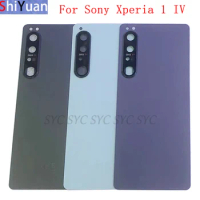 Original Battery Cover Rear Door Panel Housing Case For Sony Xperia 1 IV Back Cover with Camera Lens Replacement Parts