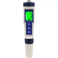 5-in-1 salinity meter, pH value detection pen, waterproof salinity meter, seawater detector, water quality testing analyzer