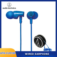 100% Original Audio Technica ATH-CLR100 Wired Earphone Music Earphone Compatible with Ios Android