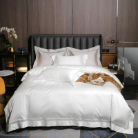 Premium 1000TC Egyptian Cotton Bedding Hypoallergenic Soft Elegant Hotel Quality White Gray Duvet Cover Bed Sheet Pillow shams