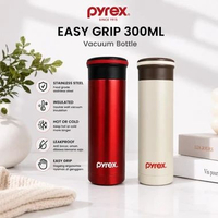 PYREX Easy Grip Vacuum Bottle 300ml Botol Minum Stainless Steel Insulated Anti Bocor Original Ivory 