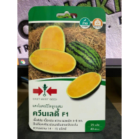 Portable Yellow Watermelon Seeds, Oblong/Oblong Hybrid F1, Red Arrow/East West Brand (25 seeds)