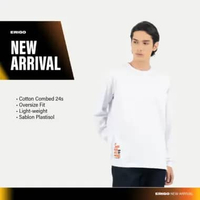 Erigo T-Shirt Long Sleeve Oversize Maeve White - Kaos Lengan Panjang Unisex XL