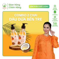 COMBO 2 Chai Dầu Dừa Nấu Thủ Công APG ECO Chiết Xuất Từ Đặc Sản Bến Tre, quy cách chai 250ML