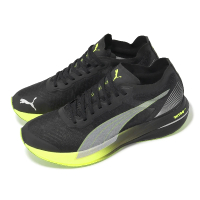 PUMA 競速跑鞋 Deviate Nitro Elite Carbon 男鞋 黑綠 輕量 透氣 碳板 運動鞋(377090-01)