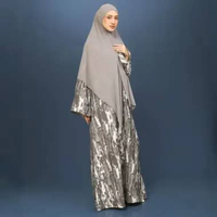 Lozy Hijab - Sora Dress (Dress Denim Jeans Pocket Ruffle Bahan Cotton Denim Unfinished Look) Jacquar