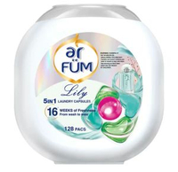 紡優美（Arfum）馬來西亞進口5合1洗衣凝珠1536g（128粒裝）