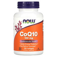 NOW Foods, CoQ10 100mg  30 Capsules or 150 Softgels Cardiovascular Health NOW Foods