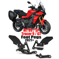 For YAMAHA MT09 Tracer9 Footrest Pedal Kits Motorcycle Foot Rests MT09 TRACER9 Aluminum Footboard Step MT09 SP Tracer9 GT 2021-