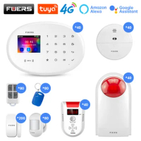 FUERS W204 4G GSM WIFI Tuya Smart Home Alarm system Kit custom