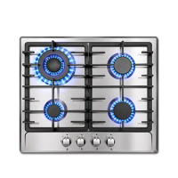 low price 4 ring stainless steel portable table top 4 burners kitchen gas range hob cooktop stove 4 burner gas cooker