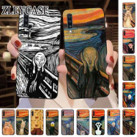 Scream by Munch Black Soft Phone Case For Samsung Galaxy A12 A13 A14 A20S A21S A22 A23 A32 A50 A51 A52 A53 A70 A71 A73 5G Cover