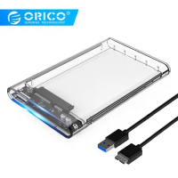 ORICO 2139U3 2.5 inch HDD Case Sata to USB 3.0 Transparent Box Hard Drive HD disk SSD Enclosure For Samsung Seagate 1TB 2TB SSD