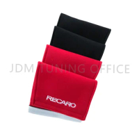 2PCS Car Racing JDM RECARO Black Red Seat Cover Protect Tuning Left Right Side Pad Cushion Bucket For Car Styling