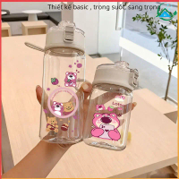 APHOME RESA Transparent Clear Water Bottle Stylish Portable Water Bottle, Leak-proof and drop-proof,