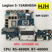 FOR Lenovo Legion 5-15ARH05H Notebook Motherboard NM-D281，GPUGTX2060,6G，CPU R5-4600H R7-4800H FRU 5B20Z23010,5B20Z21600