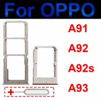 Sim Card Tray Holder For OPPO A91 A92 A92s A93 4G 5G Dual SIM Card SD Card Slot Holder Adapter Reader Replacement Repair Parts
