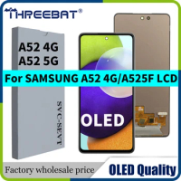 New OLED Full Size For Samsung A52 5G A526B LCD Display Touch Screen For Samsung A52 4G A525F A52s A528B LCD Digitizer Parts