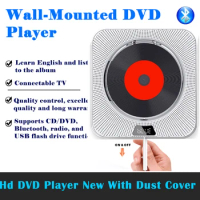 Wall-mounted DVD Music Player Sounds With Bluetooth HDMI Remote Control CD Learner Retro Disc Album CD Player FM Radio
