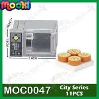 MOC0047 11PCS Home Furniture Microwave Oven Building Blocks City Kitchen Electric Appliance Models Assembly Bricks Toys For Kids
