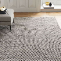 侘寂風客廳2023新款輕奢高級感羊毛地毯極簡沙髮茶幾臥室床邊地毯