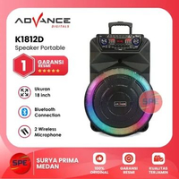 SPEAKER PORTABLE ADVANCE UKURAN 18 INCH K1812D GARANSI RESMI (MEDAN)