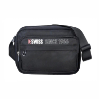 【K-SWISS】運動斜肩包 Shoulder Bag-黑(BG370-008)