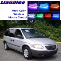 LiandLee Car Glow Interior Floor Decorative Atmosphere Seats Accent Ambient Neon light For Chrysler Voyager