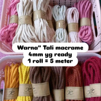 Tali Katun Tali Macrame Ukuran 4mm 1 Roll Isi 5 meter