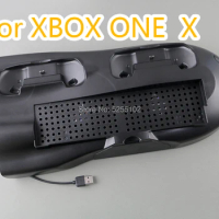 For Xbox One X Stand With 4 USB HUB Video Game Console Cooling Gamepad Charging Bracket Holder for XBOXONE X