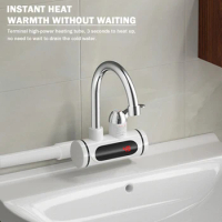 Cold Heating Faucet TElectric Instant Heating Water Faucet Heater 3000W emperature Digital Display Water Heater Kitchen Supplies