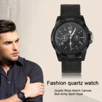 Sports Army Watch Nylon Military Male Quartz Watches Fabric Canvas Strap Casual Cool Men's Sport Round Dial Relogios Wristwatch