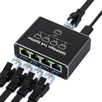 Bộ chia internet RJ45 tốc độ cao 1000Mbps 1 ra 4 bộ chia mạng RJ45 bộ chuyển mạch Ethernet hub Ether