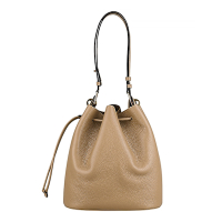 FURLA SFERA牛皮肩背斜背水桶包(沙漠棕)