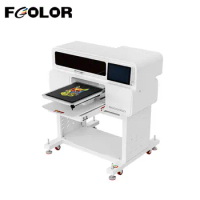 Fcolor 13 inch DTG Printer 8 Colors Direct to Garment Printer Dual I3200M Printheads T-Shirt Printing Machine for Hoodies Pants