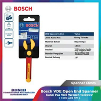 Bosch VDE Open End Spanner 13 mm Kunci Pas Listrik Berinsulasi 10.000V Original Bosch Professional