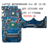 FAST SHIPPING G75A DAG75AMBAD0 REV : C For HP Pavilion 15-CB MAINBOARD CPU I7-7700HQ GPU GTX1050 4GB TESTED OK