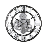 【iINDOORS 英倫家居】工業風設計時鐘(銀色齒輪58cm)