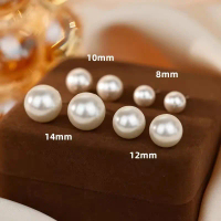 New 925 Sterling Silver Big Pearl Earrings Personality Charm Exquisite Charm Woman Earrings Exquisit