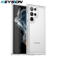 KEYSION Transparent Shockproof Case for Samsung S23 Ultra 5G S24+ S22 S23 FE Clear Soft TPU Silicone Cover for Galaxy Note 20 10