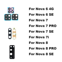 1PCS For Huawei Nova 6 7 8 PRO SE 5G 7i Back Rear Camera Glass Lens With Adhesive Sticker Glue