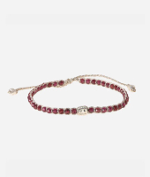 Violite Garnet Bracelet I Batu semi Permata Asli Tali Silver
